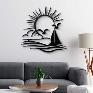 ศิลปะผนังโลหะที่ได้รับแรงบันดาลใจจากธรรมชาติที่มีลวดลายใบไม้และการตกแต่งเชิงพฤกษศาสตร์สำหรับผนังในร่มหรือกลางแจ้งจากซัพพลายเออร์อินเดีย - Product Image 1