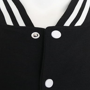 Veste d'université avec manches en cuir Lettres brodées imprimées Taille Vestes d'université recadrées en gros téléchargées par Dress Sports - Product Image 4