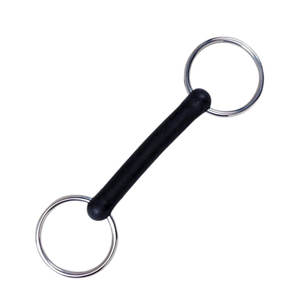 Loose <b>Ring</b> <b>Rubber</b> Mouth Snaffle Bit Horses Flexible <b>Rubber</b> Mouthpiece Gentle Training Horse Bit with Stainless Steel Loose <b>Rings</b> - Product Image 4