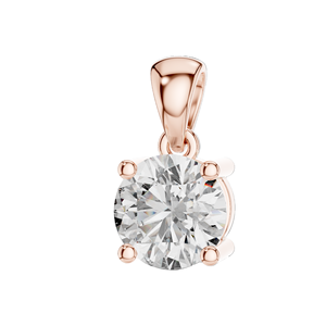 Pendentif en diamant de laboratoire de 1 carat VVS-VS EF CVD, options en or 18 carats, 14 carats, or rose, or jaune, or blanc - Product Image 3