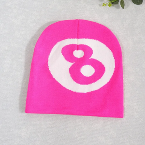 Gorro de Punto Jacquard con Diseño de Figura 8, Premium, Informal, para Otoño e Invierno, Ajustable, 100% Acrílico, para Hombre y Mujer, que Mantiene el Calor, para Fiestas y Calle - Product Image 3