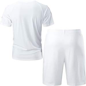 Ensemble de shorts d'été décontractés personnalisés pour hommes, T-shirts et shorts en maille imprimée à la mode, ensemble de shorts deux pièces pour hommes - Product Image 2