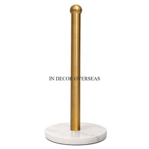 Porte-serviettes en papier à texture martelée polie argentée de qualité supérieure avec créateur floral de couleur noire - Product Image 3