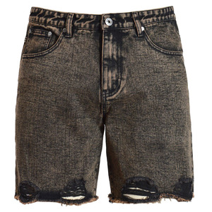 Vintage Washed Canvas <b>Cargo</b> Shorts Men Slim Fit Ripped Anti-Wrinkle Summer Street Style Casual Shorts - Product Image 2