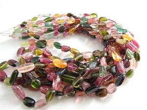 Tourmaline multicolore, pierres naturelles lisses, pépites, perles de pierres précieuses, 10 pouces, 6-10 mm de long, trou d'environ 0,35 mm - Product Image 5