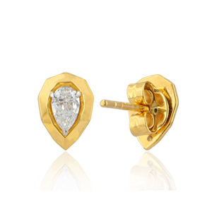 Manufacturer 14K Gold Lab Grown Diamond Pear Shape Earrings 0.35 Carat Fine Jewelry Wholesale - Product Image 3