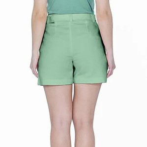 Pantalones cortos de entrenamiento con logotipo personalizado para mujer, pantalones cortos de gimnasio de algodón/poliéster de la mejor calidad para mujer, color claro y cómodos - Product Image 2