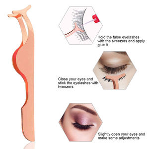 Recourbe-cils et applicateur professionnel en acier inoxydable avec logo personnalisé - Outil de maquillage pour faux cils en gros - Product Image 4