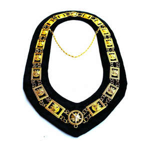 Colliers maçonniques de haut rang, fabricants professionnels, collier maçonnique plaqué or - Product Image 6