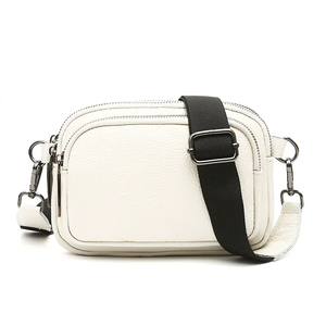 Minimalist Genuine Leather Crossbody Bag Single <b>Strap</b> Brown Women's <b>Shoulder</b> Bag All Seasons Daily Use - Product Image 5