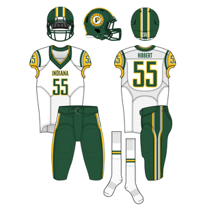 Ensemble uniforme de football américain Pacers pour homme – Maillot sans manches, pantalon, casque, sergé, anti-humidité, style ajusté, sublimation - Product Image 1