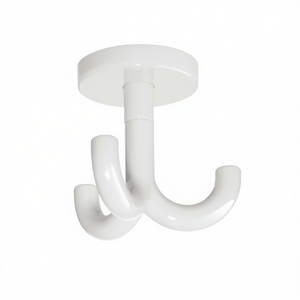 HEWI Triple Hook 477.90.050 50 mm Triple Projection 99% Polyamide Pure White 70 mm Height 50 mm Diameter Wall Hook & Coat <b>Rack</b> - Product Image 3