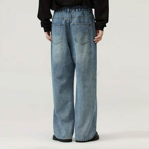 Lightweight Low Moq <b>Men</b> Wide Leg Fabric High <b>Waist</b> Relaxed Fit Casual <b>Trousers</b> Ideal For Outdoor Activities - Product Image 3