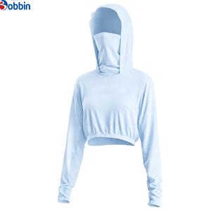Oferta Caliente de Ropa Urbana: Sudadera con Capucha Bordada para Mujer, Estilo Crop Top, Protección Solar Cómoda, Hecha a Medida, Alta Calidad, Verano - Product Image 4