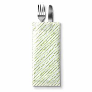 White cutlery <b>bags</b> - Personalized - 1 color - Product Image 1