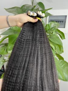 Noir jais vietnamien longues cuticules alignées bande Yaki Style Mic Bundles Remy Grade sans produits chimiques Extensions de cheveux humains - Product Image 2