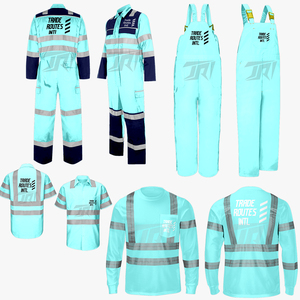 Logo de vêtements de travail industriels de sécurité réfléchissants, durables et imperméables, en polyester boutonné, de qualité supérieure - Product Image 1