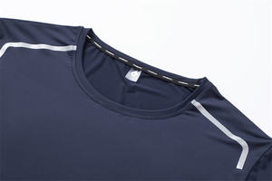 Venta al por mayor de los hombres de seda de hielo Jacquard de punto sin mangas de cuello redondo impreso camiseta en blanco de secado rápido transpirable estilo Casual personalizable - Product Image 5