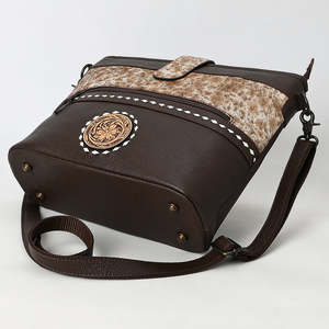 Sac à bandoulière en cuir de vachette fait main sac à bandoulière Western avec concho floral usiné et design de dame vintage pour les femmes d'été - Product Image 6
