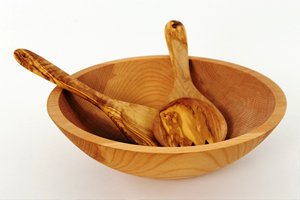 Ensemble de serveurs à salade avec manche en résine, ensemble d'outils de cuisine en bois de mangue d'acacia naturel disponible en Inde - Product Image 3