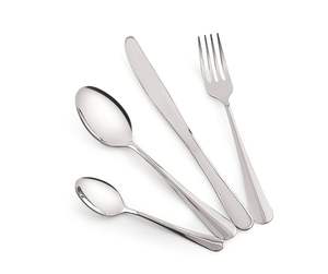 High-Grade Eco-Friendly Stainless Steel Silverware Set 4-Piece Mirror Polished Food Contact <b>Safe</b> Safari Cutlery Including <b>Knife</b> - Product Image 1