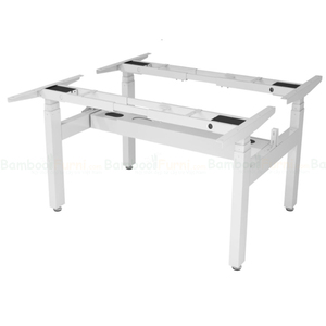 Table de bureau modulable FlexiBamboo FB011 en bambou 1600x1600mm - Product Image 2