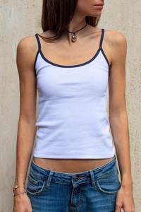 Women's Summer 80% Nylon 20% Spandex Knitted Quick Dry Breathable Casual Cami Tank Top with Custom Design <b>Printed</b> - Product Image 4