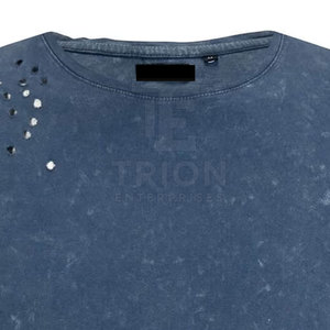 Camiseta Desgastada de Verano con Diseño Moderno 2026, 100% Algodón, Camiseta Desgastada al por Mayor, Camiseta Desgastada con Logotipo Personalizado - Product Image 4