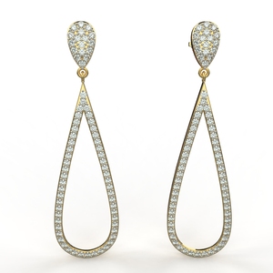Avarta Jewellery 14k <b>Enchantic</b> Moissanite Diamond Dangler Earrings - Product Image 2