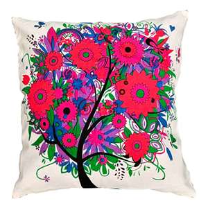Fundas de Cojín Multicolor con Estampado Digital de Árbol Floral, 16x16, Hechas a Mano, para Sofá, Cama, Decorativas, para el Hogar - Product Image 3