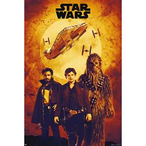 Póster de Estilo Moderno de Solo: Una Historia de Star Wars, Diseño de Montaje en Tono Sepia para Decoración de Pared - Product Image 1