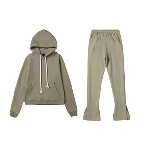 Sweat-shirt et pantalon de survêtement vintage surdimensionné à impression par sublimation personnalisée, streetwear, décontracté, délavé au soleil, haute qualité, 100% coton molleton, 2 en 1 - Product Image 1