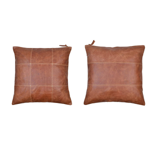 New Design Solid Color Pillow <b>Cushion</b> <b>Cover</b> With All Size Available / Handmade Genuine Leather <b>Cushion</b> <b>Covers</b> for Sale - Product Image 2