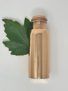 Botella de agua de cobre hecha a mano Ritual DE SALUD antiguo por Crescent Crafts - Product Image 2