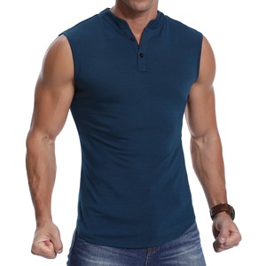 100% coton blanc musculation exercice gymnastique coupé haut débardeur entraînement ajustement débardeur pour hommes - Product Image 3