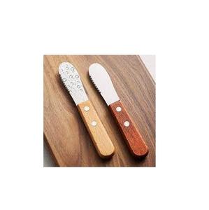 Trancheur de fromage en acier inoxydable et bois, couteau à fromage à manche en bois, 4 pièces - Product Image 2