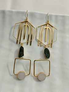 ชุดลำลองสไตล์อินเดียเคลือบทองสำหรับผู้หญิงต่างหูห้อยอินเทรนด์น้ำหนักเบาเครื่องประดับแฟชั่นต่างหูทองเหลืองขายส่ง - Product Image 2