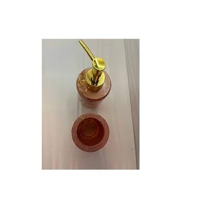 Ensemble de salle de bain en résine époxy, bouteille de lavage à la main et porte-brosse de pompe en laiton avec ensemble de 2 pièces articles décoratifs - Product Image 1
