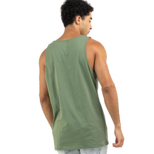 Débardeurs verts sur mesure pour Fitness Gym Sports Street Wear XL Size Plain Design avec décoration imprimée pour la course d'été - Product Image 3