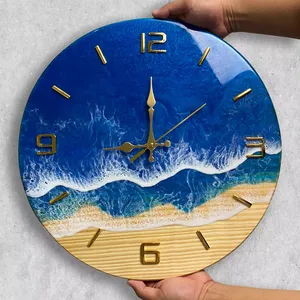Horloge murale décorative en résine la plus vendue, horloge murale parfaite pour le salon ou la chambre à coucher, disponible à un prix abordable - Product Image 4