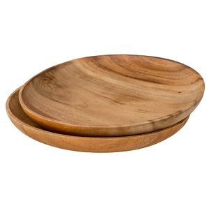 Cubiertos de madera de mango sólido de Acacia ecológicos hechos a mano indios, plato de servir, plato de mesa seguro para lavavajillas de tendencia - Product Image 4