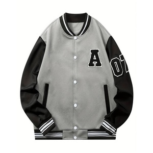 เสื้อแจ็คเก็ตเบสบอลแบบวาร์ซิตี้สำหรับผู้ชาย กันน้ำ พร้อมระบบทำความร้อน ผลิตจากขนสัตว์ 100% เป็นมิตรต่อสิ่งแวดล้อม ให้ความอบอุ่น พร้อมปักโลโก้ตามสั่ง - Product Image 3