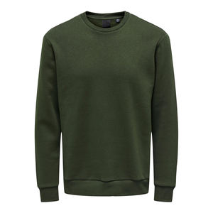 Sudadera de lana polar gruesa popular al por mayor para hombre, jersey de cuello redondo, diseño estampado bordado, Sudadera con capucha cálida de talla grande para invierno - Product Image 1