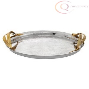 Plat de service professionnel en acier inoxydable pour buffet, design artisanal en métal pour la restauration, les salles de banquet | - Product Image 2