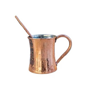 Adorable taza brillante de cobre con acabado pulido perfecto para cócteles de té y café Decoración elegante para el hogar - Product Image 6