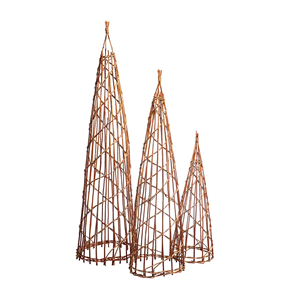 Arbre de Noël imbriqué en rotin naturel accrocheur de bon prix tissé à la main fabriqué au Vietnam - Product Image 1