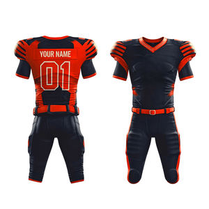 Uniforme de Fútbol Americano de Último Diseño para Adultos, Transpirable, de Manga Corta, 100% Poliéster, Conjunto de Uniformes de Fútbol Americano - Product Image 1