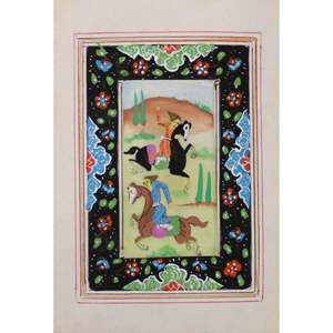 Persian <b>Miniature</b> Handmade With Unique Design And Colorful Authentic Art 3.5 X 5 Abcpm0105 - Product Image 1