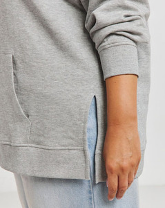 Sudadera con capucha extragrande con hombros caídos para mujer, gris Marga Premium personalizada, antiarrugas y transpirable, las últimas sudaderas con capucha en blanco para mujer - Product Image 5