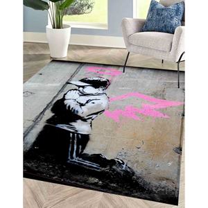 Banksy Angel Boy <b>Rug</b>, Printed <b>Rug</b>, Graffiti <b>Rug</b>, <b>Hallway</b> <b>Rug</b>,Chenille <b>Rug</b> - Product Image 1